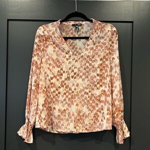 Aqua Heart Blouse V Neck NWOT